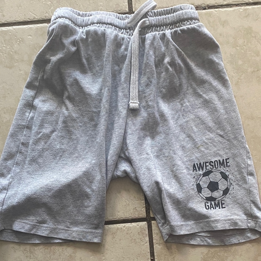 Gray Kids Soccer Shorts
